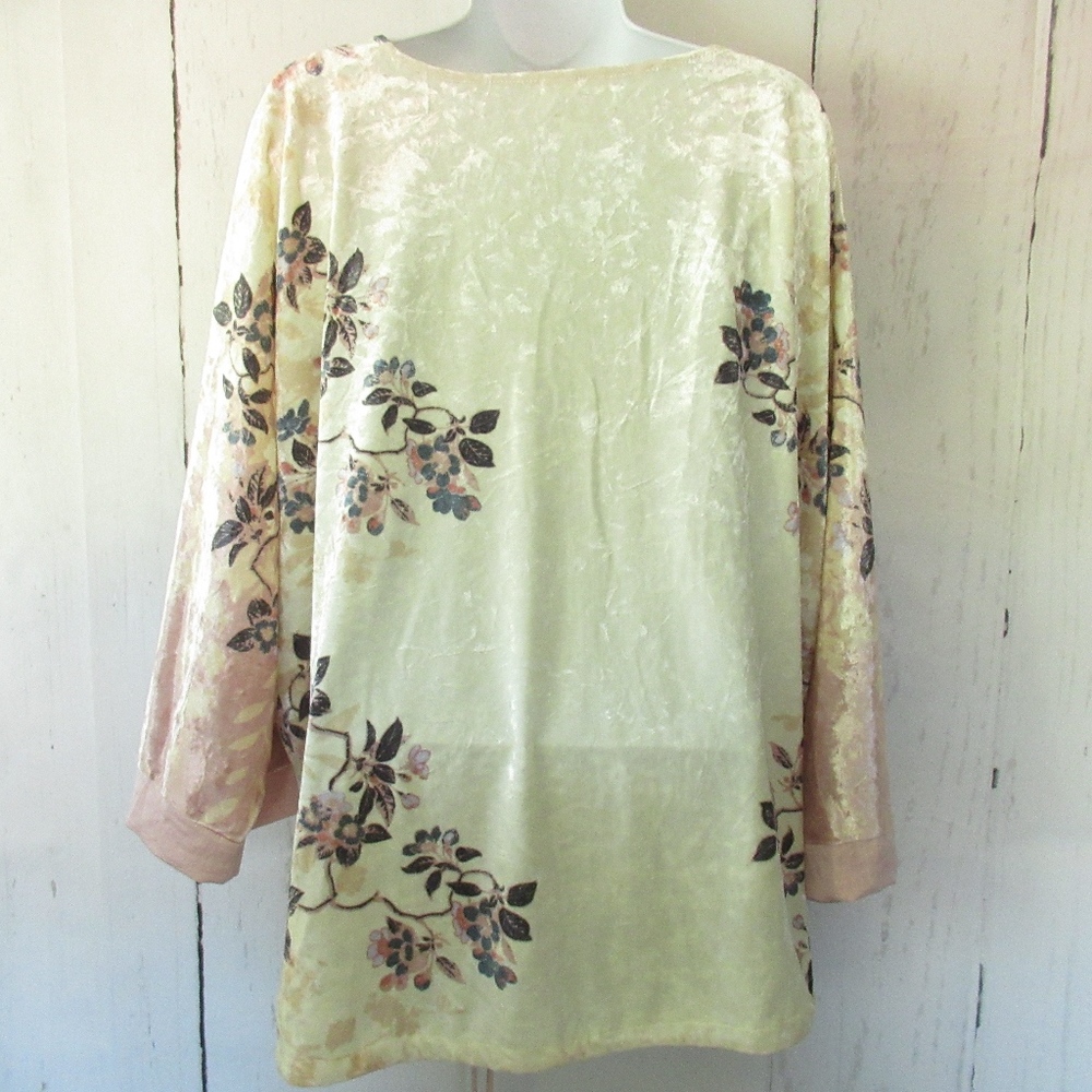 SOLD Maurices Jacket Velvet Flloral Kimono Asian - Picture 5 of 7